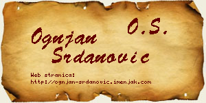Ognjan Srdanović vizit kartica